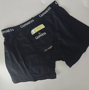Boxer Black Guinness By Night Men's Cotton Briefs NWT